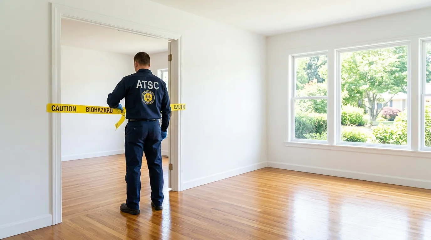 Certified biohazard cleanup crew performing Decomposition Cleanup in Dearborn Heights